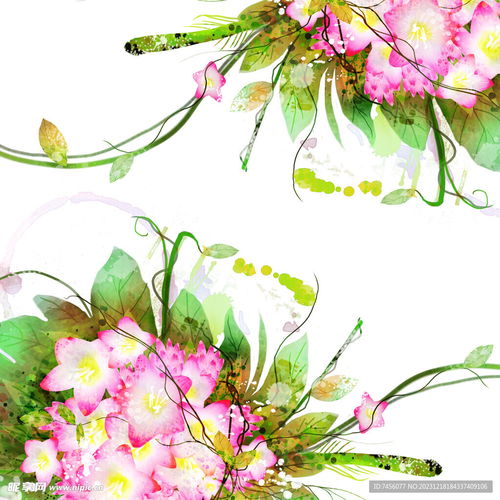 唯美花卉植物掛畫裝飾畫設(shè)計圖